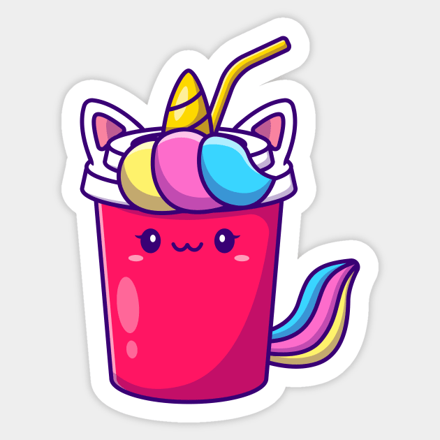 Cute Unicorn Soda Sticker by Catalyst Labs